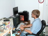Ken at his messy desk