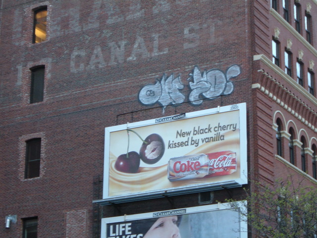Aren't I artistic?  3 eras of stuff on walls in one photo!