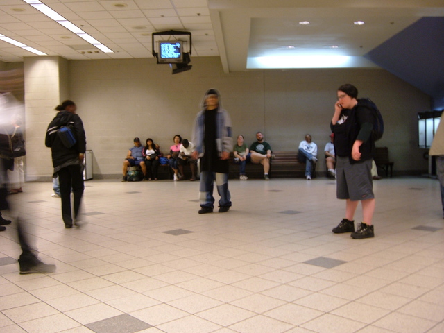 What do you do if you're stuck in a train station for hours?  Take pictures of unsuspecting people.