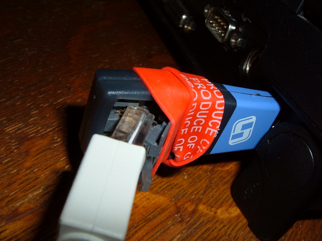MacGuyvered laptop ethernet