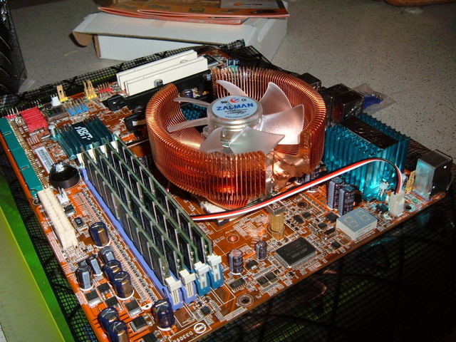 Heatsink & RAM mounted