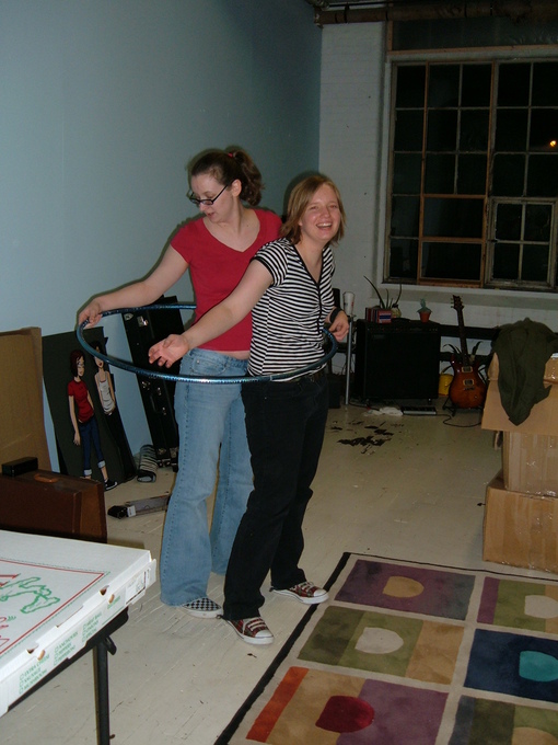 A hilariously failed experiment in dual hula-hooping.